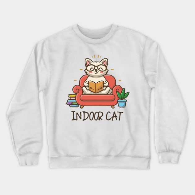 Indoor Cat, Funny Cats. Crewneck Sweatshirt by Chrislkf
